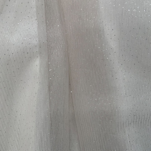 Sparkly Sequin Strapped Dress Cream and Silver - Picture 3 of 9